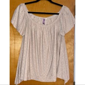 Adorable off the shoulder top!